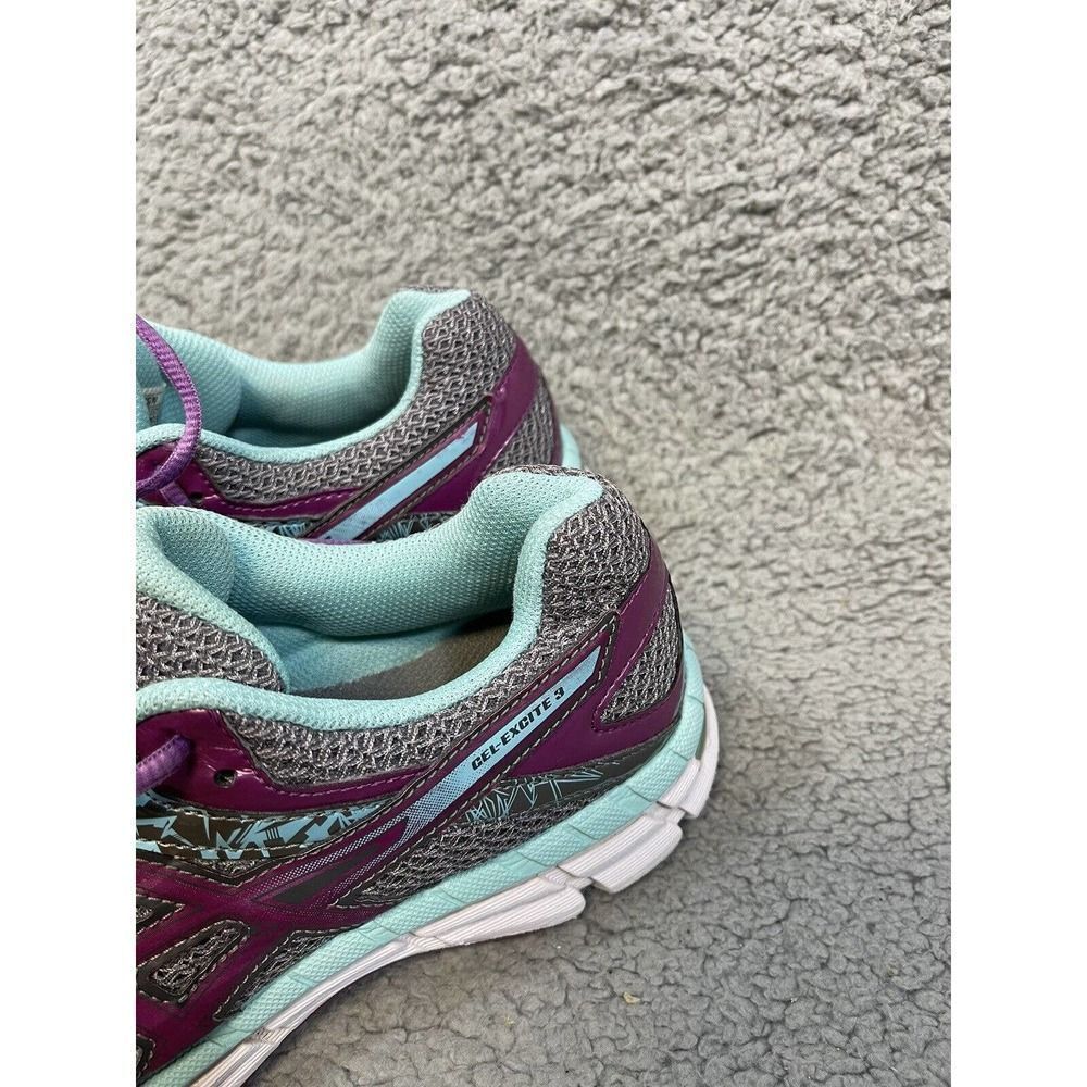 Asics Running GEL-EXCITE 3 Athletic Shoes T5B9N Gray/Purple/Aqua Womens Size 8 - Picture 7 of 10